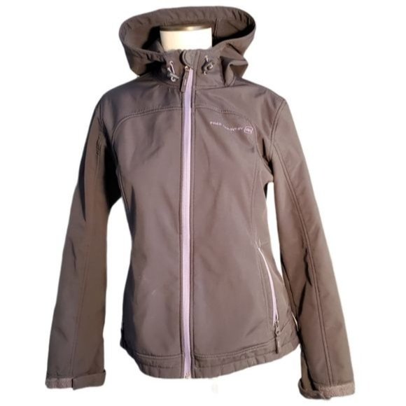 Free Country Jacket Coat Full Zip Up Hooded Hoodie Women's WOMAN'S Petite SMALL - Picture 1 of 11